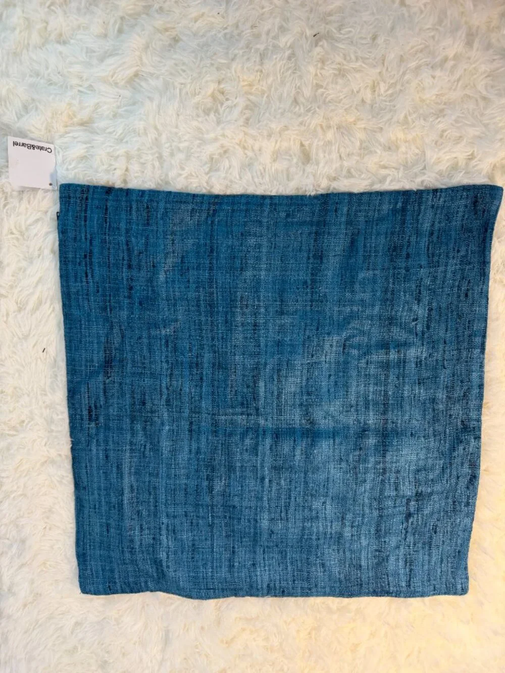 Crate and Barrell Turquoise Solid Velvet  Throw Pillow